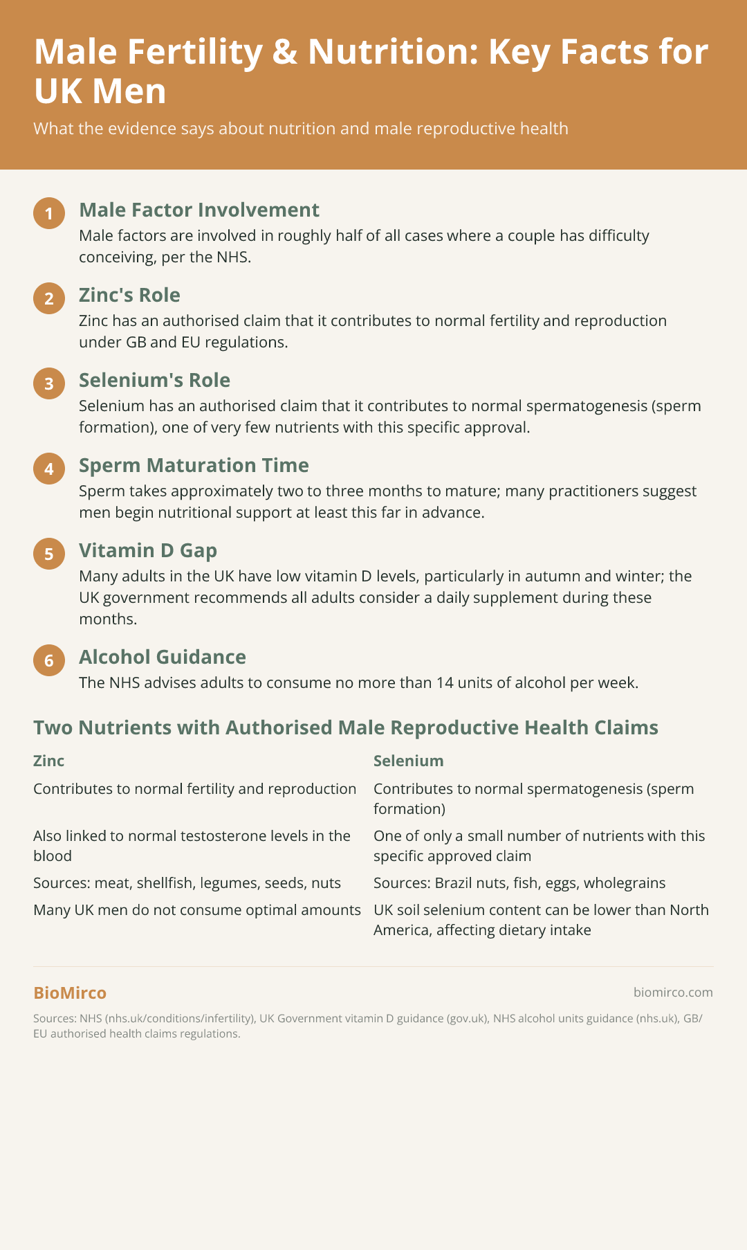 Male Fertility & Nutrition: Key Facts for UK Men